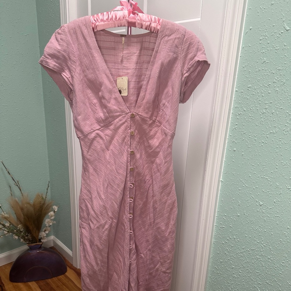 Free People New In Town Midi Dress Small Lilac NWT